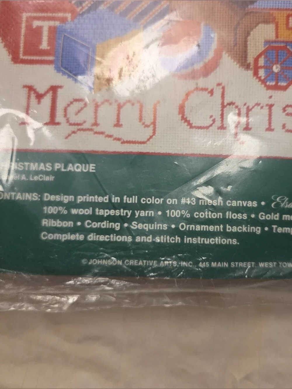 Needle Treasures Bearly Christmas Counted Cross Stitch Plaque Kit W Ornament